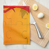 レッドペッパーDivaジグソーパズル キッチンタオル (四つ折り)