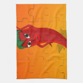 レッドペッパーDivaジグソーパズル キッチンタオル (縦)