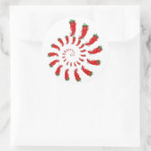 レッドペッパーDivaスパイラルドクラシックラウンドステッカー ラウンドシール (バッグ)