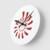 レッドペッパーDivaスパイラル ラウンド壁時計 (傾斜)