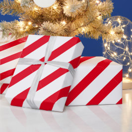 レッドペパーミントストライプクリスマスラッピング紙 ラッピングペーパー