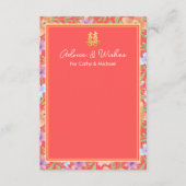 レッドペラナカンフローラ中国のダブルシ結婚ーズ アドバイスカード (正面)