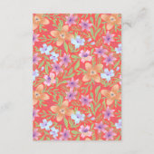 レッドペラナカンフローラ中国のダブルシ結婚ーズ アドバイスカード (裏面)