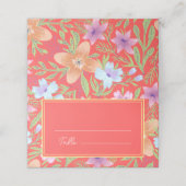 レッドペラナカンフローラ中国のダブルシ結婚ーズ プレイスカード (外部開封)