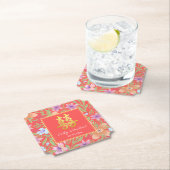 レッドペラナカンフローラ中国のダブルシ結婚ーズ ペーパーコースター (インサイチュ)