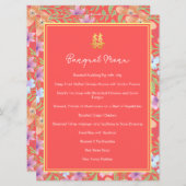 レッドペラナカンフローラ中国のダブルシ結婚ーズ メニュー (正面/裏面)