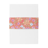 レッドペラナカンフローラ中国のダブルシ結婚ーズ 招待状ベリーバンド (裏面例)