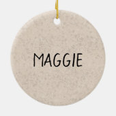 レッドペンブロークウェルシュコーギーかわいい犬の頭ポートレート セラミックオーナメント (裏面)