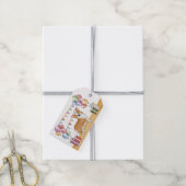 レッドペンブロークウェルシュコーギーカラフルハッピーバースデー ギフトタグ (より糸付き)