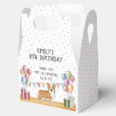 レッドペンブロークウェルシュコーギーパステル誕生日サンキュー フェイバーボックス (オープン)