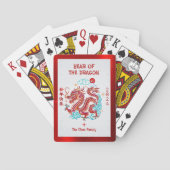 レッドペーパーカット中国のドラゴン旧正月2024 トランプ (裏面)