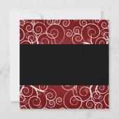 レッドホエレガントリデーパーティ招待状 招待状 (裏面)