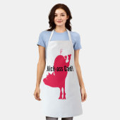 レッドホッグバーベキューエプロン エプロン (着用した状態)