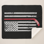 レッドホッケースティックアメリカ国旗USAホッケー シェルパブランケット (正面(横))