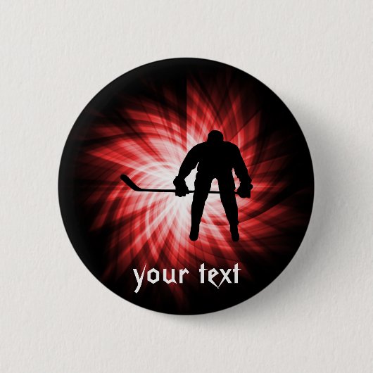 レッドホッケー 缶バッジ (正面)