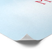 レッドホットエアバルーン誕生日パーティーウェルカムサイン ポスター (角)