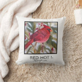 レッドホットクリスマス(鳥)ショウジョウコウカンチョウ クッション (ブランケット)