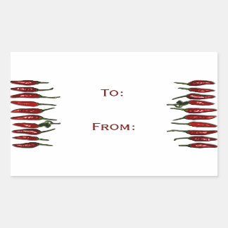 レッドホットチリペッパーズギフトラベル 長方形シール