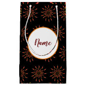 レッドホットチリペッパーマンダラアートパーソナライズされた スモールペーパーバッグ (正面)