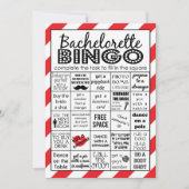 レッドホットバチェロレッテビンゴ、パーティーゲーム、チャレンジ 招待状 (正面)