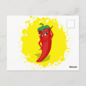 レッドホットペッパーディーバ絵を描(ばちゃばちゃ)跳ねる ポストカード (裏面)