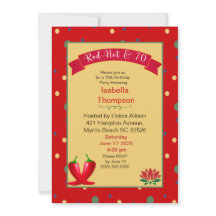 レッドホットペッパー70th誕生日招待状