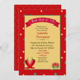 レッドホットペッパー70th誕生日招待状 招待状
