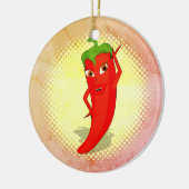 レッドホットペッパーDivaヴィンテージスタイルプリント セラミックオーナメント (左)