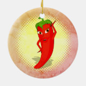 レッドホットペッパーDivaヴィンテージスタイルプリント セラミックオーナメント (裏面)