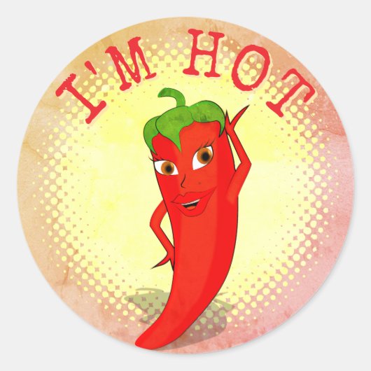 レッドホットペッパーDivaヴィンテージスタイルプリント ラウンドシール (正面)