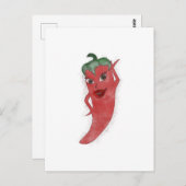 レッドホットペッパーDiva水彩カスタム ポストカード (正面/裏面)