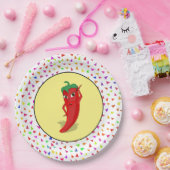 レッドホットペッパーDiva紙吹雪パターン ペーパープレート (パーティー)