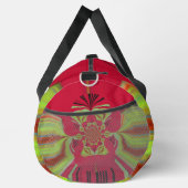 レッドホットレモン万華鏡のように千変万化するパターンモチーフ:はっきりした A & Bright ダッフルバッグ (右)