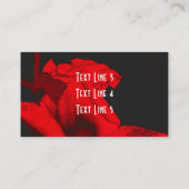 レッドホットローズバドフローラアート名刺 名刺 (裏面)