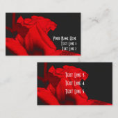 レッドホットローズバドフローラアート名刺 名刺 (正面/裏面)