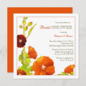 レッドホライホックスユニークブライダルシャワー 招待状 (正面/裏面)