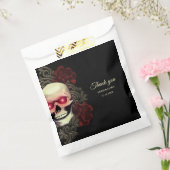 レッドホラーフローラダークムーディゴシックゴシックスカルハロウィッド フェイバーバッグ (封をした状態)