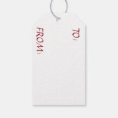 レッドホリデーきらめくギフトラベル ギフトタグ (裏面)