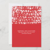 レッドホリデークリスマスストリングライツ招待状 招待状 (裏面)