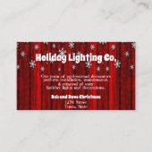レッドホリデークリスマススノーフレーク照明会社 名刺 (正面)