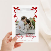 レッドホリデーハンドドローお洒落ド弓 シーズンカード