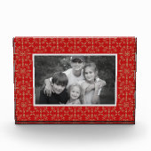 レッドホリデーパターンカスタム フォトブロック (正面)