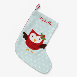 レッドホリデーフウパーソナライズされたル スモールクリスマスストッキング