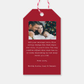 レッドホリデーフォトギフトラベル ギフトタグ (裏面)