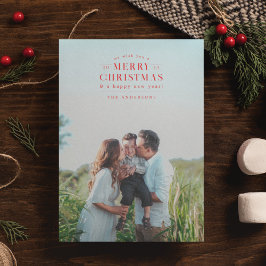 レッドホリデープライド写真クリスマスカード シーズンカード