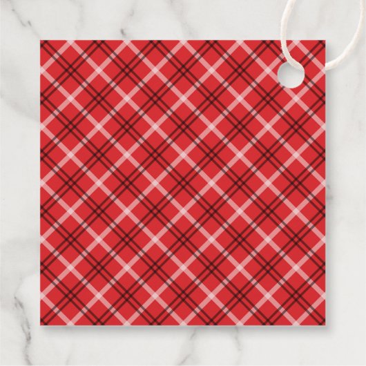 レッドホリデープレイドクリスマス フェイバータグ (裏面)