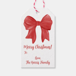 レッドホリデーボウカスタム ギフトタグ