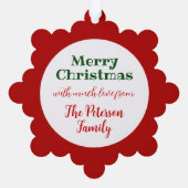 レッドホリデー縁ど オーナメントカード (裏面)