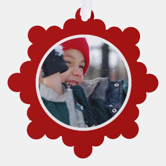 レッドホリデー縁ど オーナメントカード (正面)