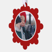 レッドホリデー縁ど オーナメントカード (左)